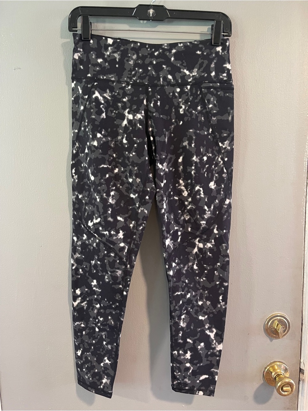 Sweaty Betty The Power 7/8 Leggings Gray Tortoise Shell Print Size Small